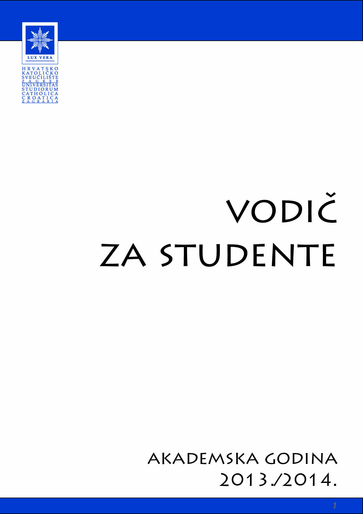 Vodic za studente 2013_14- naslovnica