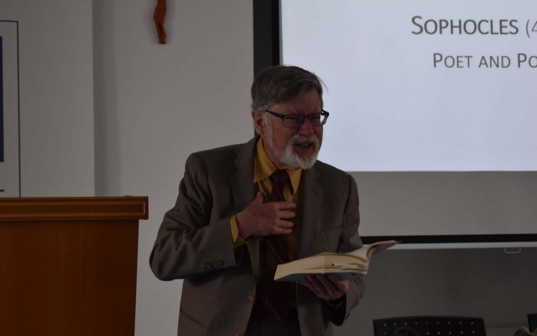 “Sophocles; poet and politico” at the Catholic University of Croatia by prof. Victor Castellani from the University of Denver