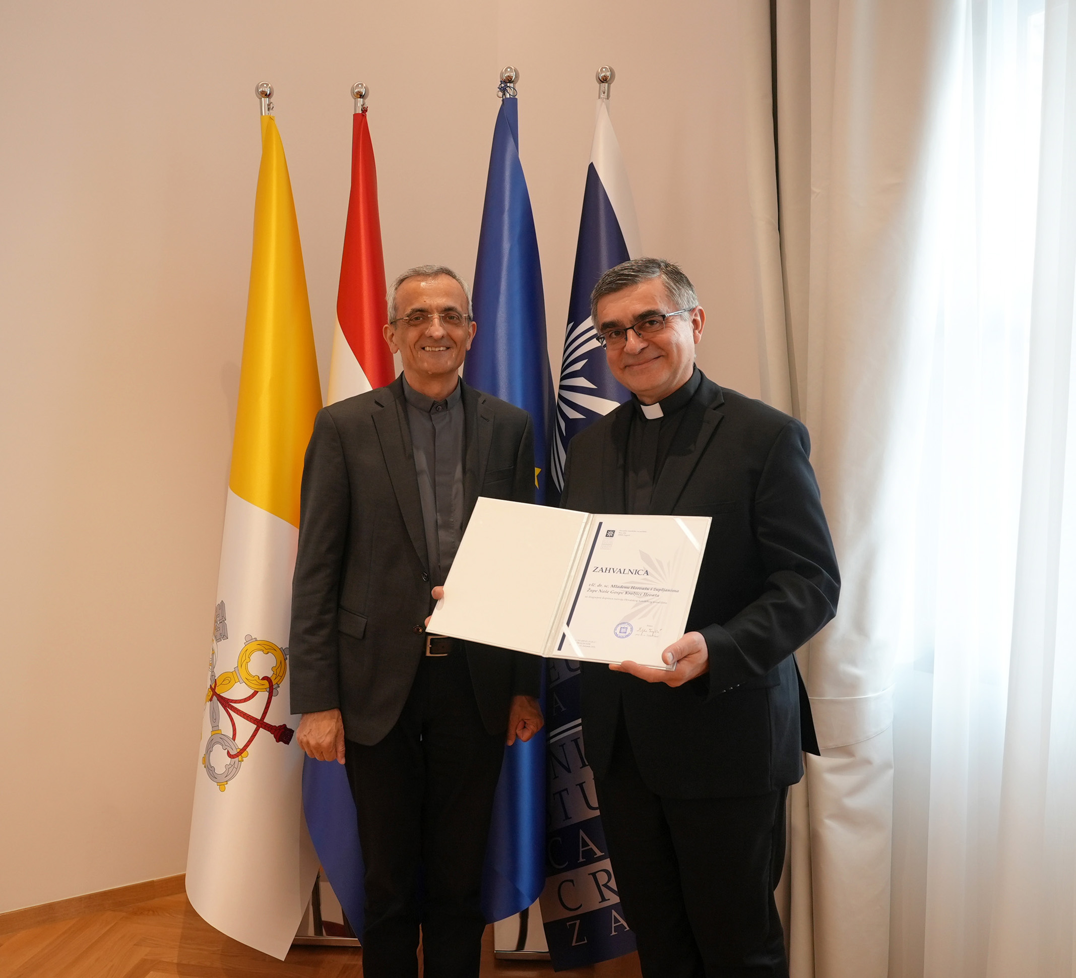 Prorektor Crnčević i vlč. dr. sc. Horvat